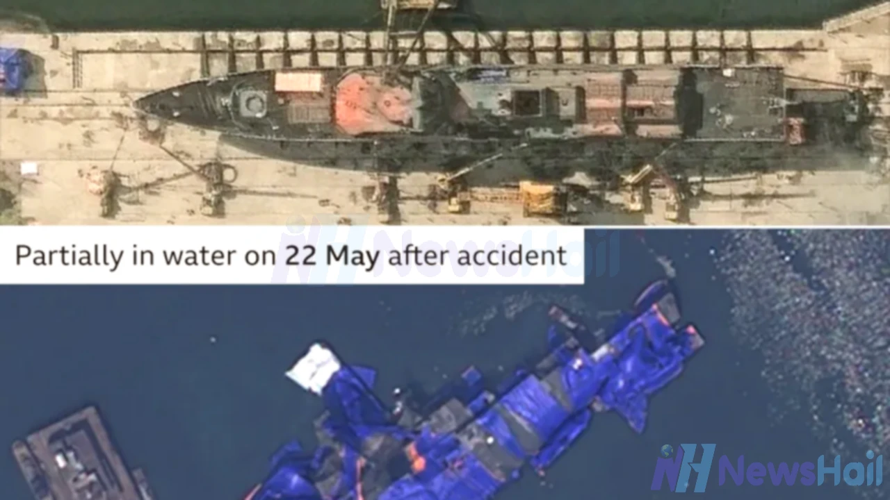 North Korea’s New Warship Damaged in Shipyard Accident Seen in Satellite Images